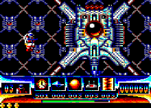 turrican shoot-em-up level on amstrad